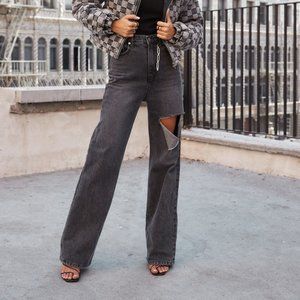 BNWT Slash/distressed dark wash boyfriend jeans
